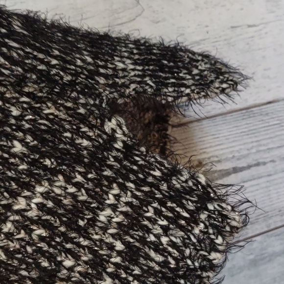 Style & Co Marled Eyelash Texture Sweater Black Large - Picture 7 of 9